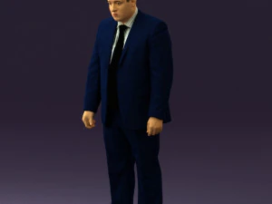man in blue suit 0566 3D Model