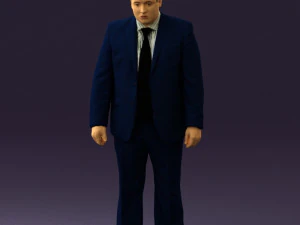 man in blue suit 0566 3D Model