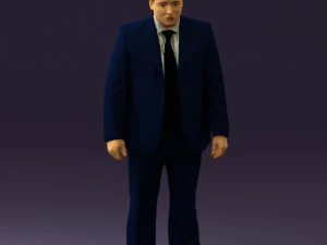 man in blue suit 0566 3D Model