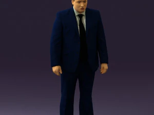 man in blue suit 0566 3D Model