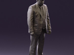 man in blue suit 0566 3D Model