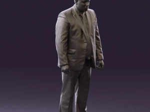 man in blue suit 0566 3D Model