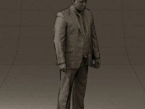 man in blue suit 0566 3D Model