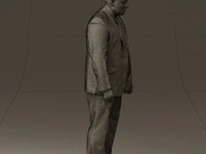 man in blue suit 0566 3D Model