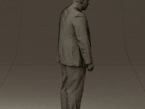 man in blue suit 0566 3D Model