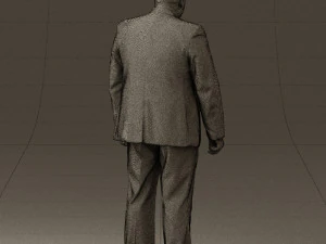 man in blue suit 0566 3D Model