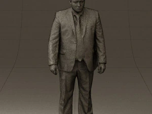 man in blue suit 0566 3D Model