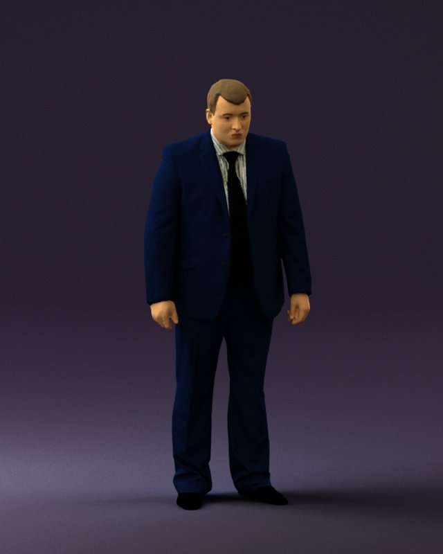man in blue suit 0566 3d print ready 3D Принт Модель .c4d .max .obj .3ds .fbx .stl .blend 