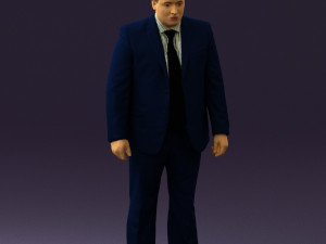 man in blue suit 0566 3d print ready 3D Print Model