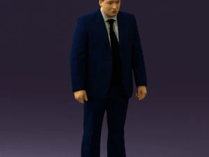 man in blue suit 0566 3d print ready 3D Print Model