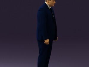 man in blue suit 0566 3d print ready 3D Принт Модель