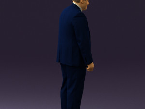man in blue suit 0566 3d print ready 3D Принт Модель