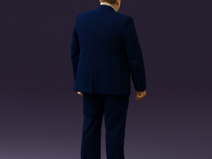 man in blue suit 0566 3d print ready 3D Принт Модель