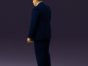 man in blue suit 0566 3d print ready 3D Принт Модель