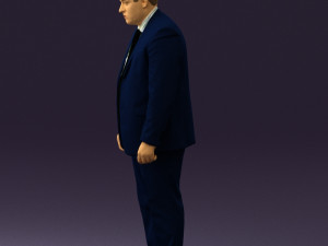 man in blue suit 0566 3d print ready 3D Принт Модель