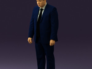 man in blue suit 0566 3d print ready 3D Принт Модель