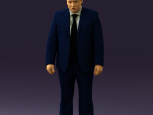 man in blue suit 0566 3d print ready 3D Принт Модель