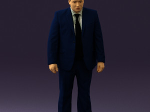 man in blue suit 0566 3d print ready 3D Принт Модель