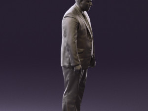 man in blue suit 0566 3d print ready 3D Принт Модель
