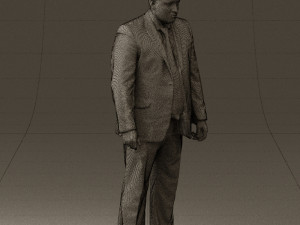 man in blue suit 0566 3d print ready 3D Принт Модель