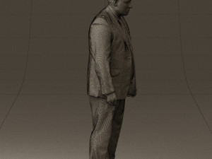 man in blue suit 0566 3d print ready 3D Принт Модель