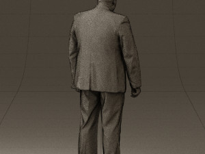 man in blue suit 0566 3d print ready 3D Принт Модель