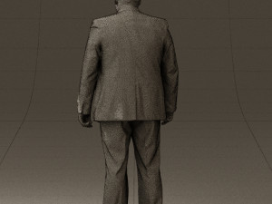 man in blue suit 0566 3d print ready 3D Принт Модель