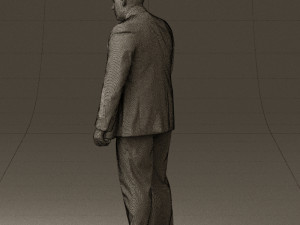 man in blue suit 0566 3d print ready 3D Принт Модель
