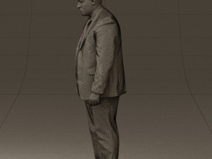 man in blue suit 0566 3d print ready 3D Принт Модель