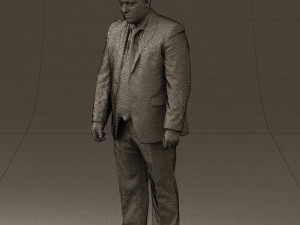 man in blue suit 0566 3d print ready 3D Принт Модель