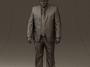 man in blue suit 0566 3d print ready 3D Принт Модель