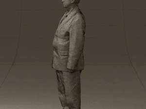 man in black suit blue tshirt 0567 3D Model