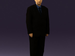 man in black suit blue tshirt 0567 3d print ready 3D Print Model