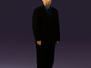 man in black suit blue tshirt 0567 3d print ready 3D Print Model