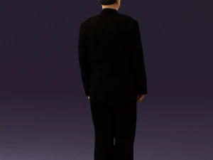 man in black suit blue tshirt 0567 3d print ready 3D Print Model