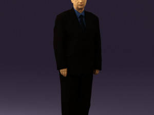 man in black suit blue tshirt 0567 3d print ready 3D Print Model