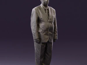 man in black suit blue tshirt 0567 3d print ready 3D Print Model