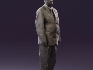 man in black suit blue tshirt 0567 3d print ready 3D Print Model