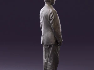 man in black suit blue tshirt 0567 3d print ready 3D Print Model