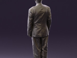 man in black suit blue tshirt 0567 3d print ready 3D Print Model