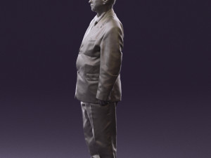 man in black suit blue tshirt 0567 3d print ready 3D Print Model
