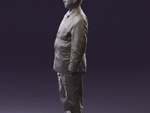 man in black suit blue tshirt 0567 3d print ready 3D Print Model