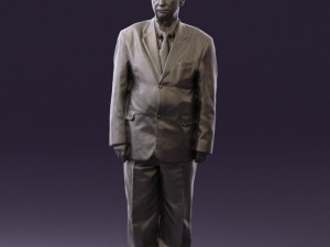 man in black suit blue tshirt 0567 3d print ready 3D Print Model