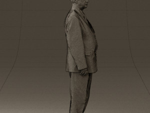 man in black suit blue tshirt 0567 3d print ready 3D Print Model