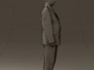 man in black suit blue tshirt 0567 3d print ready 3D Print Model