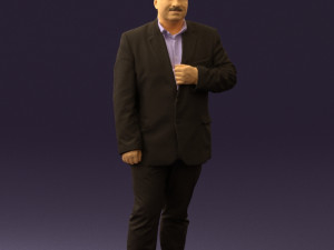 man in dark gray suit 0568 3D Model