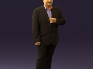 man in dark gray suit 0568 3D Model