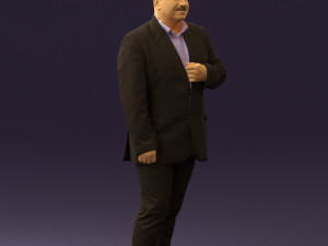 man in dark gray suit 0568 3D Model