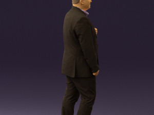 man in dark gray suit 0568 3D Model