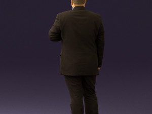 man in dark gray suit 0568 3D Model
